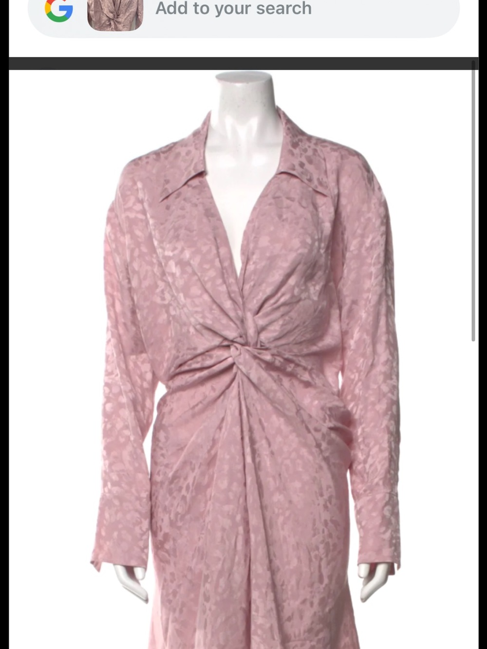 Zadig & Voltaire Blush Pink Twist-Knot Silk Dress